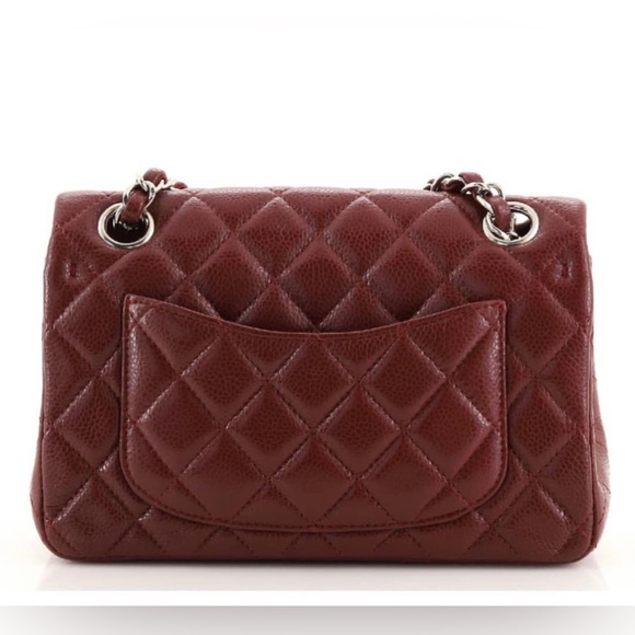 CHANEL MINI RECTANGULAR SINGLE FLAP RED CAVIAR WITH FOUR GROMMETS - Picture 3 of 9